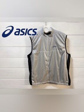 REIGNING CHAMP x ASICS Silver & Black Performance Vest – Size 2XL